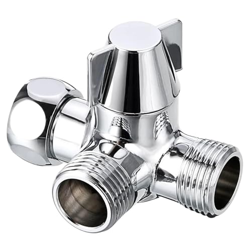 Eckventil Für Wasserhähne 1 Stück Wasserhahn-Eckventil, 3-Wege-Umsteller, 1/2 Zoll T-Adapter, Wasserventil, Badezimmer-Zubehör von CGUOHU