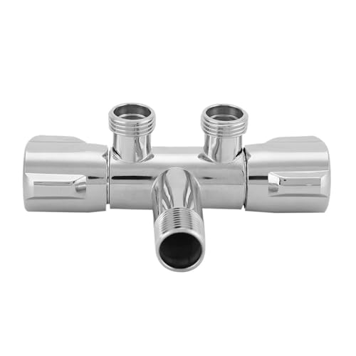 Eckventil Für Wasserhähne 2 PCS Badezimmerzubehör Kupfer Doppelschalter Auslass Eckventil Toilette Bidet Dusche Wasserhahn G1/2 von CGUOHU