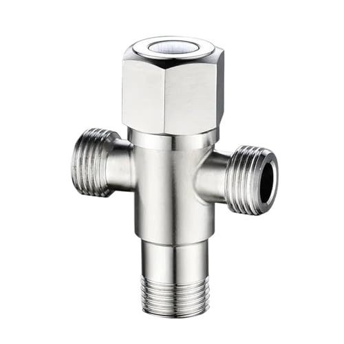 Eckventil Für Wasserhähne 2 PCS Edelstahl Badezimmer Ventil Zwei Weg Eckventil G1/2 Gewinde Wasser Einlass for Wasserhahn Zubehör von CGUOHU