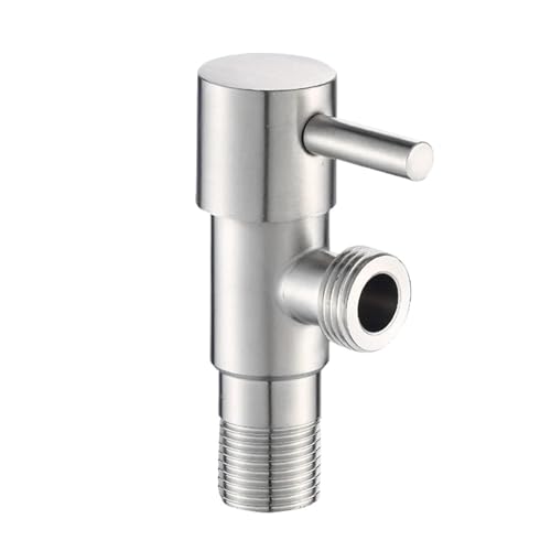 Eckventil Für Wasserhähne 2 PCS Edelstahl Ventil Wand-montiert Wasserhahn Winkel Einlass Wasser Stop Home Küche Bad Zubehör von CGUOHU