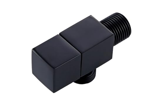 Eckventil Für Wasserhähne 2 PCS Wasserhahn Eckventil G1/2 Toilettenspülung Messing Chrom Badezimmerzubehör(Black) von CGUOHU