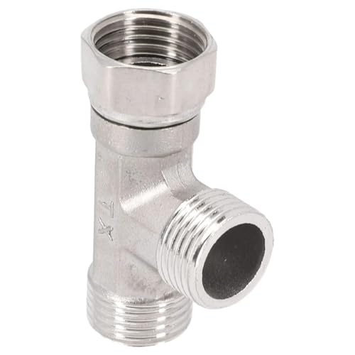 Eckventil Für Wasserhähne 2 PCS Wasserhahn Eckventil for Umsteller Bad Wc Bidet Sprayer Dusche G1/2 Edelstahl Kupfer Drei-weg wasser von CGUOHU