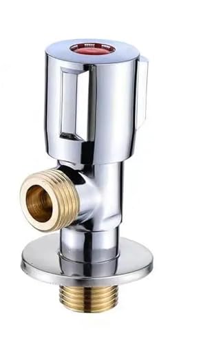 Eckventil Für Wasserhähne 2 PCS Winkel Absperrventil Heißes Und Kaltes Wasser Wasserhahn Ventil for Badezimmer Küche Wc, Waschbecken 1/2(Red) von CGUOHU