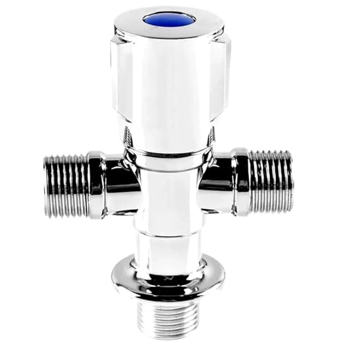 Eckventil Für Wasserhähne 2 PCS Winkel Ventil Wasserhahn Wasser Stop Wc Füllung Control Tap Schalter for Badezimmer Küche Zubehör(Silver -Double) von CGUOHU