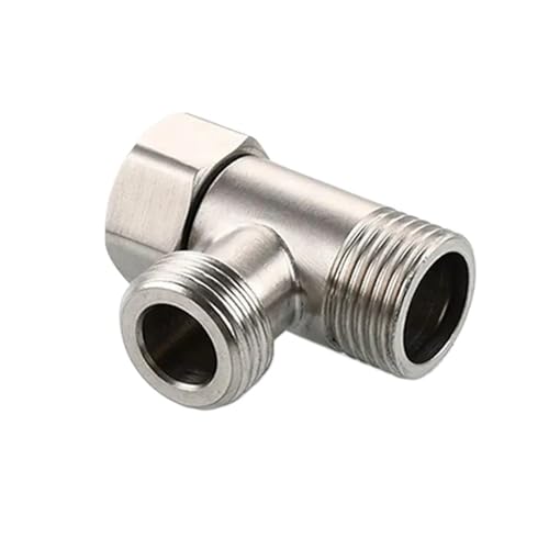 Eckventil Für Wasserhähne 2 Stück WC-Umstellventil T-Adapter G1/2 Zoll T-Ventil for Bad, Bidet, Sprayer, Dusche, Armaturen, 304 Edelstahl, Wasserhahn-Eckventil von CGUOHU