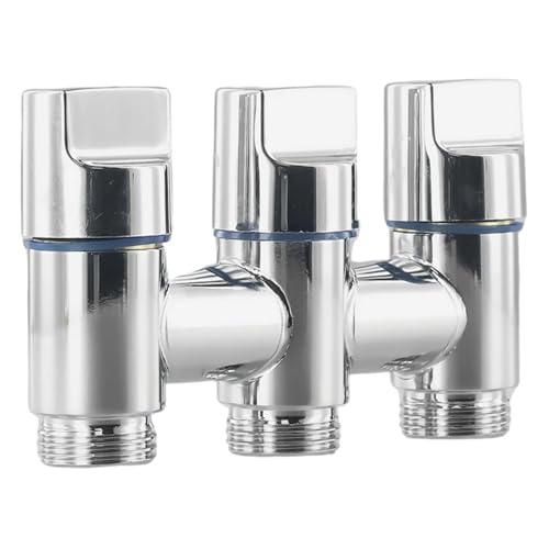 Eckventil Für Wasserhähne 3-Wege-Eckventil-Wasserhahn-Eckventil mit dem Drei-Wege-Umstellventil for Küche und Badezimmer(Silver) von CGUOHU