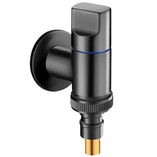 Eckventil Für Wasserhähne Waschmaschine Schnellöffnung Winkelventil Badezimmerzubehör Multifunktions G1/2 Automatischer Wasserstopper Wasserhahn(Gray) von CGUOHU