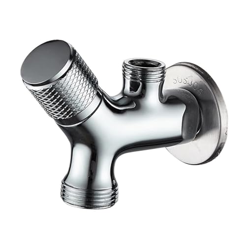 Eckventil Für Wasserhähne Wasserhahn-Eckventil, G1/2 Messing, eins in zwei aus, Waschmaschinen-Hahn-Eckventil for Küche, Badezimmer von CGUOHU