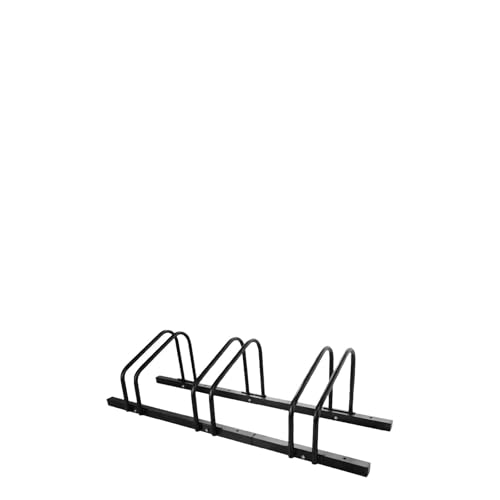Fahrradständer Fahrrad Boden Rack Parkplatz Ständer Halter Freistehende Rack Garage Garten Fahrrad Falträder Radfahren Zubehör Platz(3Joint 43x12in Black) von CGUOHU