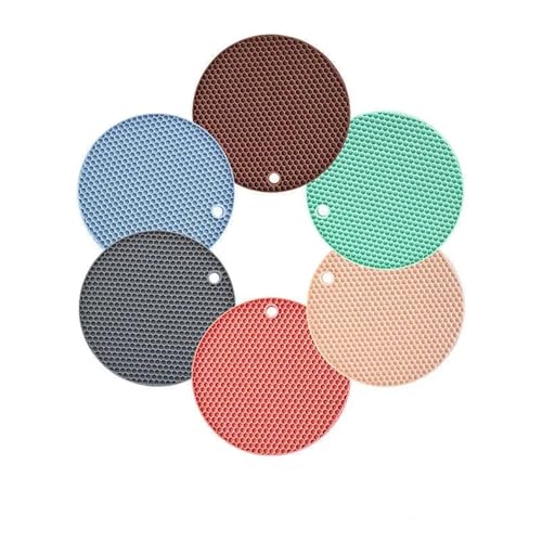 Geschirr Isolierkissen 10 stücke 18 cm Silikon Geschirr Matte Wärme Waben Topflappen Küche Topf Matte Auflauf Matte Tischset Tee Coaster Werkzeug gadgets Wohnkultur Topfuntersetzer von CGUOHU