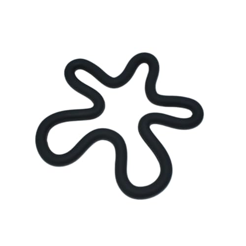 Geschirr Isolierkissen 3 stücke Geometrische Hitzebeständige Silikonmatte Getränkebecher Untersetzer Rutschfeste Topflappen Tisch Tischset Küchenzubehör Untersetzer Pads Topfuntersetzer(Black) von CGUOHU