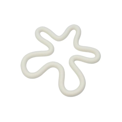 Geschirr Isolierkissen 3 stücke Geometrische Hitzebeständige Silikonmatte Getränkebecher Untersetzer Rutschfeste Topflappen Tisch Tischset Küchenzubehör Untersetzer Pads Topfuntersetzer(WHITE) von CGUOHU