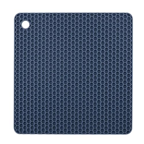 Geschirr Isolierkissen 3-teiliges Küchen-Tischset aus Silikon, hitzebeständig bis 230 °C, Auflaufform-Unterlage, auslaufsicher, rutschfest, Isoliermatte, Geschirr-Trocknungsunterlage aus Silikon Topfu von CGUOHU