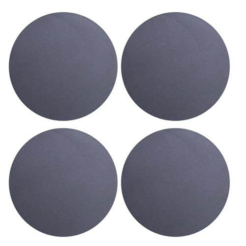 Geschirr Isolierkissen 4 Teile/satz Faux Leder Tischset Geschirr Pad Hause Kantine Hitze Beweis Isolierung Coaster Runde Trinken Matte Untersetzer Matten Zubehör Topfuntersetzer(Grey) von CGUOHU