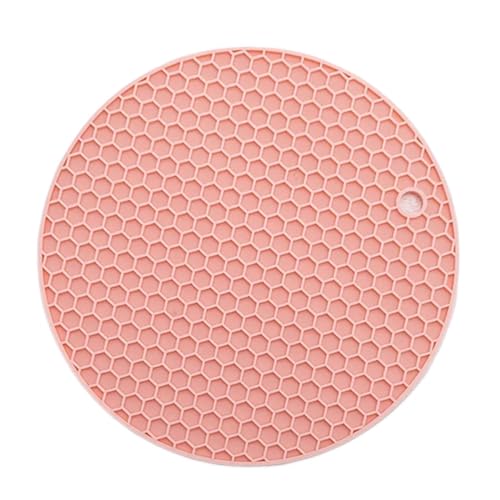 Geschirr Isolierkissen 4 stücke Silikon Topflappen Geschirr Isolierung Pad Rutschfeste Flexible Spülmaschine Hitzebeständig Pads Topfuntersetzer(Pink) von CGUOHU