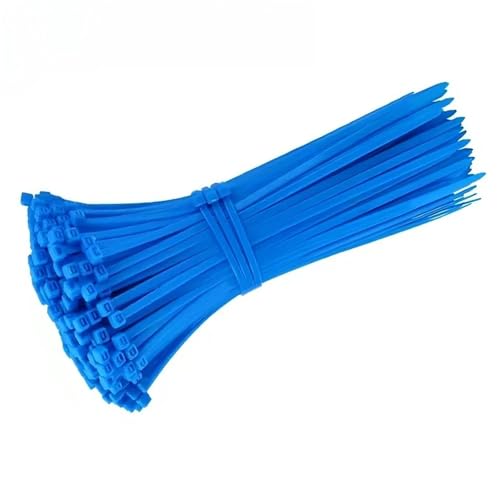 Kabelbinder 1000 Stück Nylon-Kabelbinder, verstellbar, selbstsichernd, Kordelbänder, Befestigungsschlaufe, wiederverwendbarer Kunststoffdraht for das Home Office(Blue) von CGUOHU