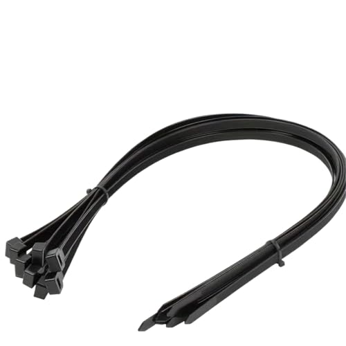 Kabelbinder 200 Stück Hochleistungs-Kabelbinder, schwarze Nylon-Kabelbinderbänder mit wasserabweisender, rutschfester(35cm) von CGUOHU