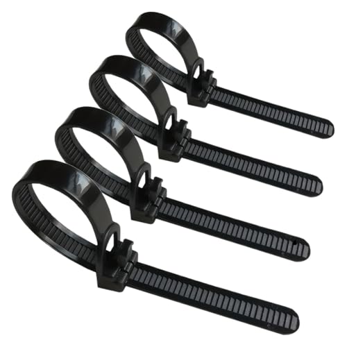 Kabelbinder 200 Stück wiederverwendbare Kabelbinder aus Kunststoff mit Schnellverschluss, for den Einsatz im Büro und Freien, verstellbare Beutelverschlüsse Etikettenverschlüsse(Size 1) von CGUOHU