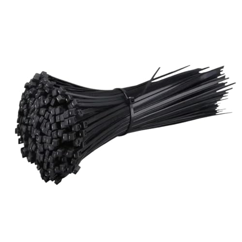 Kabelbinder 300 PCS Selbstsichernde Kunststoff Nylon Kabelbinder Befestigungs Ring Zip Wraps Strap(5x300MM) von CGUOHU