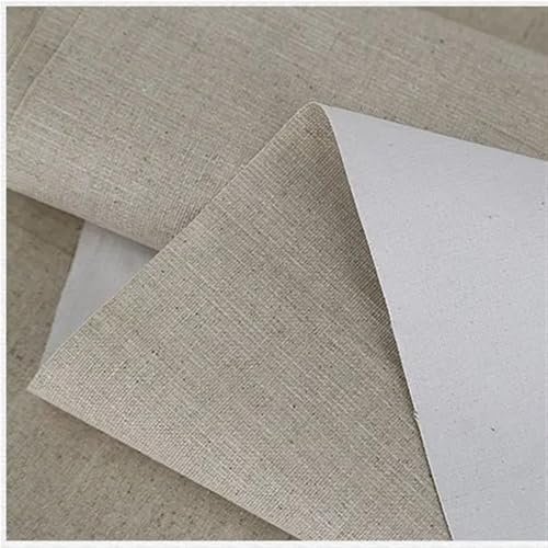 Leinwandrolle 5m Linen Blend Primed Blank Canvas for Artist Painting Coarse-Grained Oil(Width 38cm) von CGUOHU