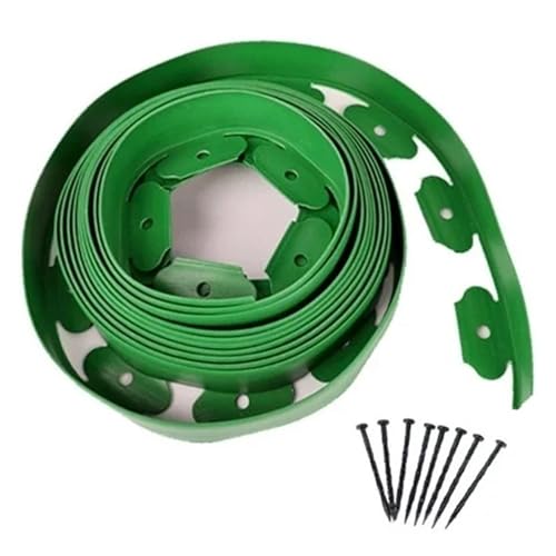 Rasenkante 5 m Grasstein-Isolationszone, L-förmig, for den Innenhof, Garten, Sammelrandstreifen, Haltebrett, Kunststoff, PE, grüner Rasentrennstreifen(Green) von CGUOHU