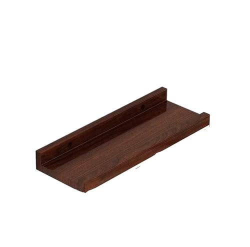 Wandmontiertes Bücherregal 4 stücke Holz Regale Wand Schwimmende Regale Wand Partition Laminat Hängen Loch-freies Lagerung Regal Hause Display Rack Schrank veranstalter Für Schlafzimmer, Büro(Brown) von CGUOHU
