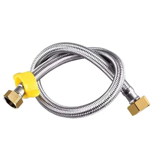 Wasserhahn-Zuleitung 2 Stück 1/2 Zoll Edelstahl Sanitär explosionsgeschützte flexible geflochtene Schlauch Wasserleitung Dusche Badezimmer Zubehör(Color C,60cm) von CGUOHU