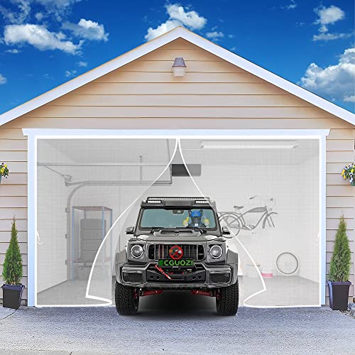 CGUOZI Magnet Fliegengitter Tür ohne Bohren Katzensicher, 180 x 220 cm Insektenschutz Fliegenschutz mit Verbreitertem Klebeband, Türvorhang Balkon Magnetvorhang, Weiß von CGUOZI