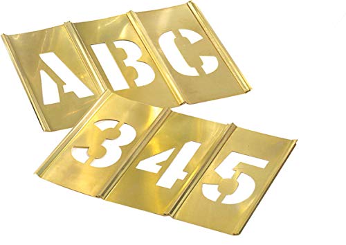 C.H. HANSON Messingschablonen-Set mit Buchstaben und Zahlen (STBLN1) von CH Hanson