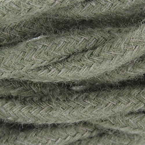 Chacon Cable bezogen mit gewebtem Baumwolleffekt - 3 m - Grün/Grau von CHACON