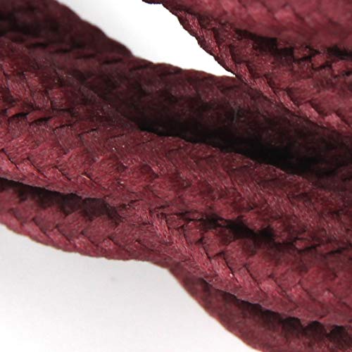 CHACON Seidentextilkabel, verdrillt – 3 m – Weinrot von CHACON