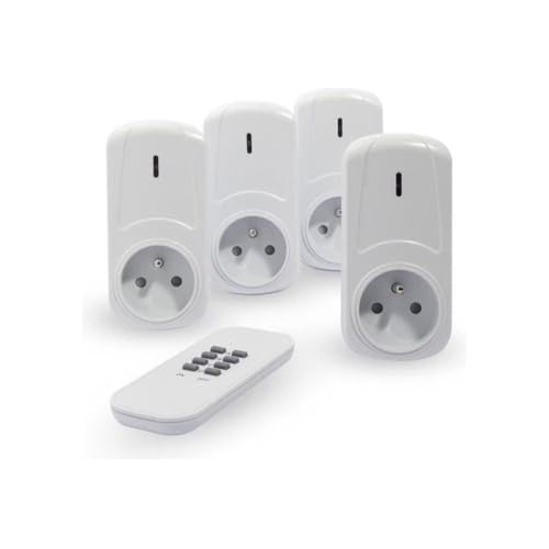 CHACON Set mit 4 Funksteckdosen On/Off 3680W + Fernbedienung CHACON Set mit 4 Funksteckdosen On/Off 3680W + Fernbedienung von CHACON
