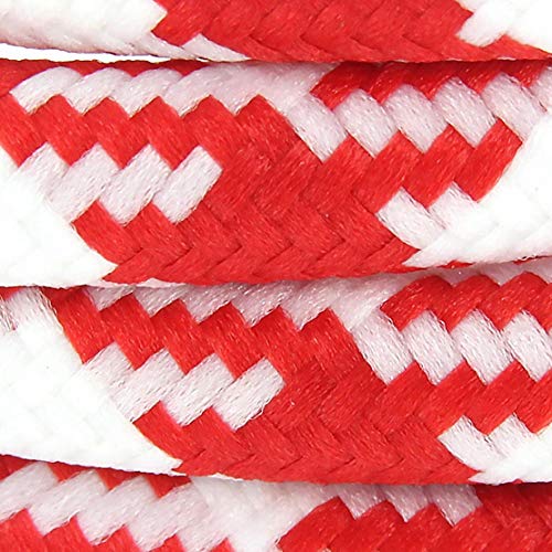 Seidentextilkabel – 3 m – Weiß/Rot von CHACON