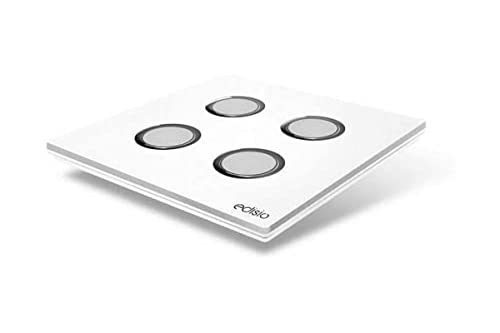 Edisio EFP-W04 EDIVIO Elegance Abdeckplatte mit 4 Tasten, Weiß von Edisio
