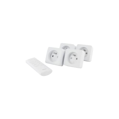 Set mit 4 Mini-Steckdosen On/Off und Fernbedienung Set mit 4 Mini-Steckdosen On/Off und Fernbedienung von CHACON