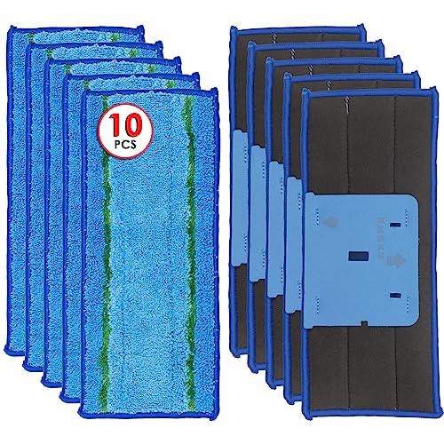 (10 Stück) Wischpads kompatibel mit iRobot Braava Jet M6 Ultimate Robot Mop 6012/6110/ 6112/6113, verbessertes M6 Nasswischpad, waschbares Mikrofaser-Ersatz-Reinigungspad von CHAIN PEAK