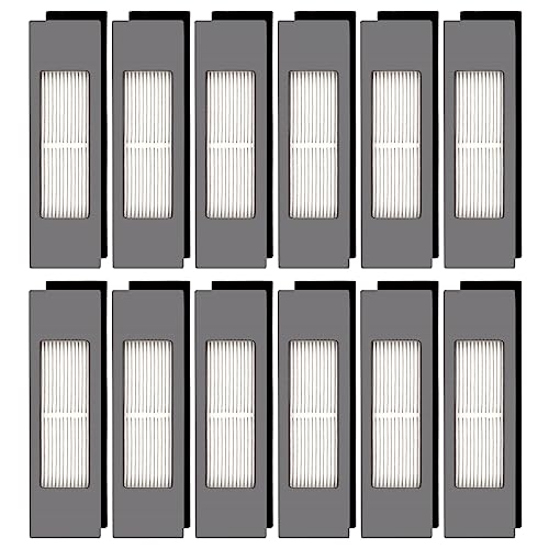 (12 Stück) HEPA-Filter für Staubsauger Roboter Ecovacs DEEBOT OZMO 920 950 T8 AIVI Max T9 T5 N5 N7 N8+ N8 Pro Plus DX55 DX93 DJ65, Roboter Staubsauger Filter Kit, Ersatzteile 12 Filter von CHAIN PEAK
