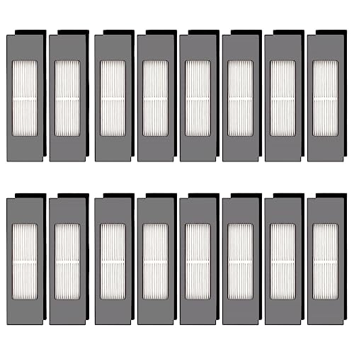 (16 Stück) HEPA-Filter für Staubsauger Roboter Ecovacs DEEBOT OZMO 920 950 T8 AIVI Max T9 T5 N5 N7 N8+ N8 Pro Plus DX55 DX93 DJ65, Roboter Staubsauger Filter Kit, Ersatzteile 16 Filter von CHAIN PEAK