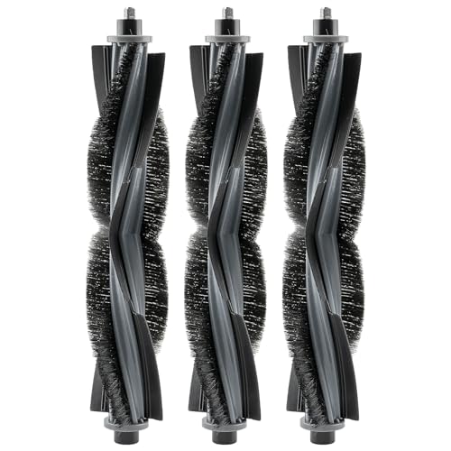 CHAIN PEAK (3 Stück) Rollenbürsten kompatibel mit ECOVACS DEEBOT X2 Omni / X2 Pro / X2 Roboterstaubsauger, Hauptbürste mit Nylonborsten, Rollenbürsten-Ersatzteile von CHAIN PEAK