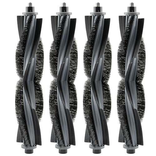 CHAIN PEAK (4 Stück) X2 Omni Rollenbürsten kompatibel mit ECOVACS DEEBOT X2 Omni / X2 Pro / X2 Roboterstaubsauger, Hauptbürste mit Nylonborsten, Rollenbürsten-Ersatzteile von CHAIN PEAK