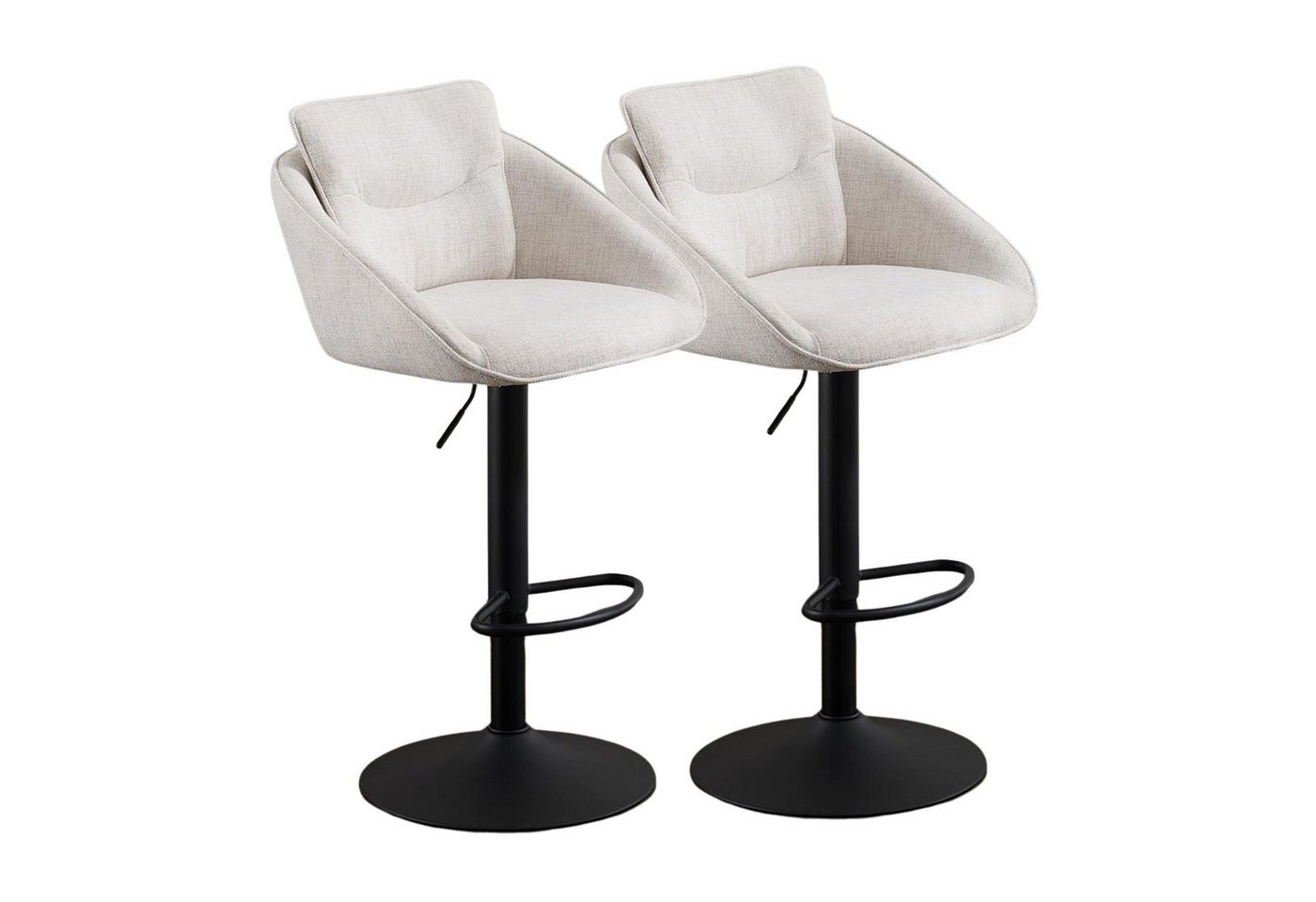 CHAIRUS Barhocker 2er/4er-Set Barhocker, höhenverstellbar & drehbar, Leinenstoff (2 St) von CHAIRUS