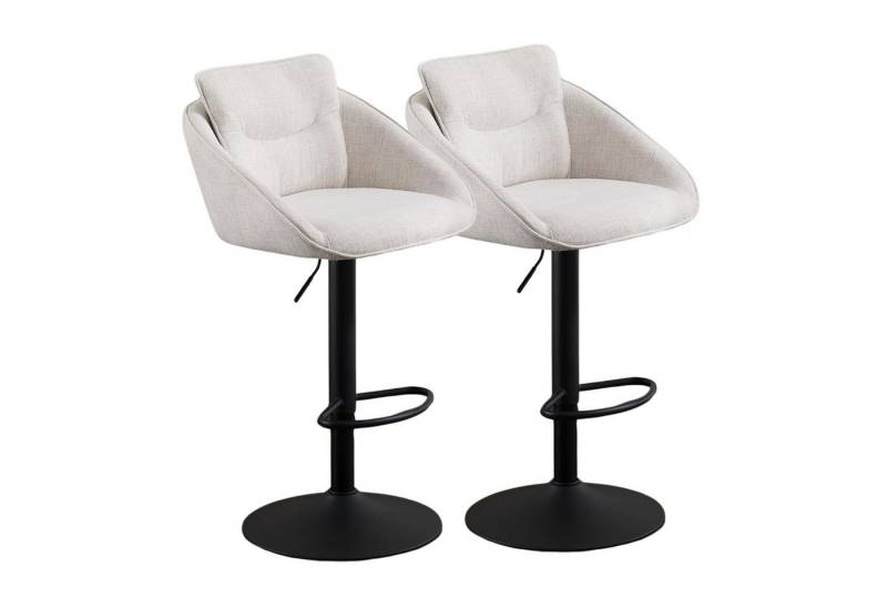 CHAIRUS Barhocker 2er/4er-Set Barhocker, höhenverstellbar & drehbar, Leinenstoff (2 St) von CHAIRUS
