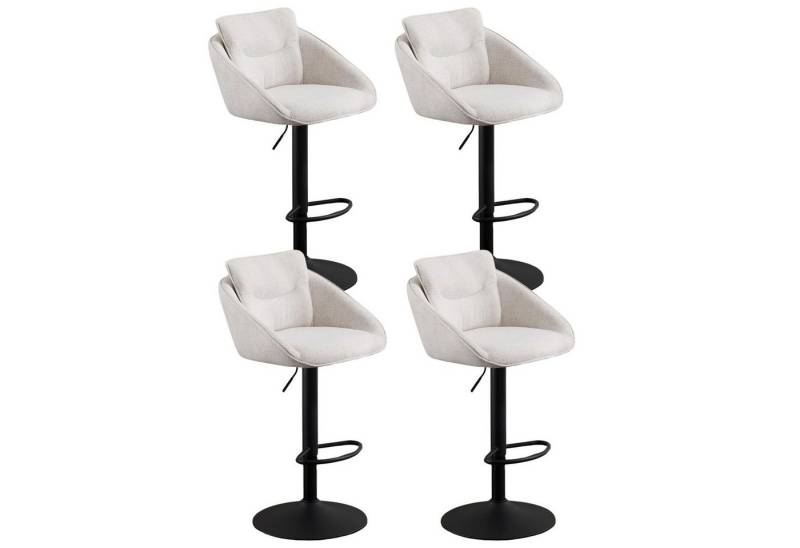 CHAIRUS Barhocker 2er/4er-Set Barhocker, höhenverstellbar & drehbar, Leinenstoff (4 St) von CHAIRUS