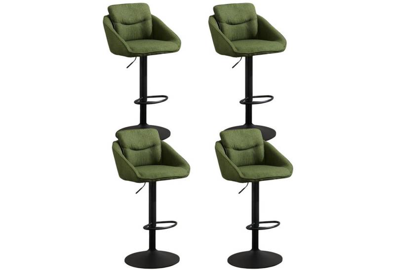 CHAIRUS Barhocker 2er/4er-Set Barhocker, höhenverstellbar & drehbar, Leinenstoff (4 St) von CHAIRUS