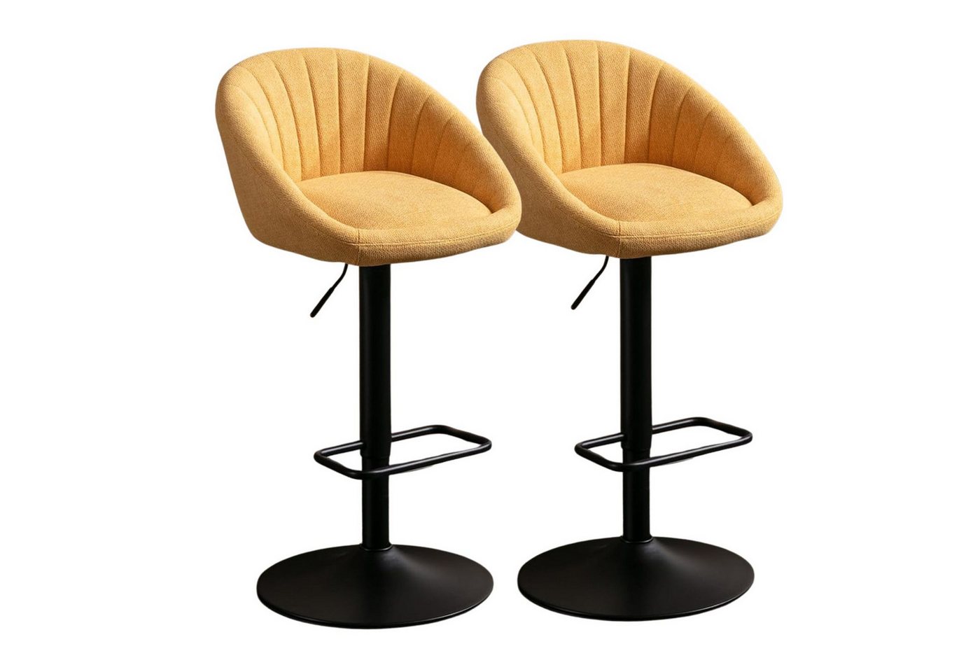 CHAIRUS Barhocker 2er Set, Drehhocker mit Rückenlehne, Küchenhocker, Barstuhl (2 St), Barhocker zum Essen mit Sitzhöhe von 64-86 cm von CHAIRUS