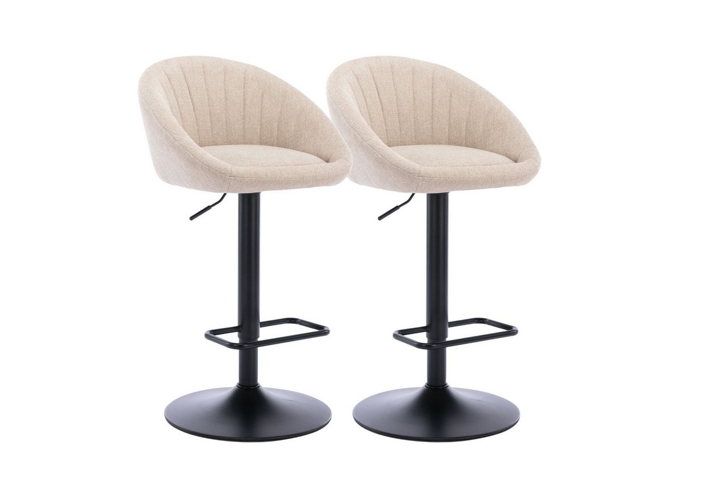 CHAIRUS Barhocker 2er Set, Drehhocker mit Rückenlehne, Küchenhocker, Barstuhl (2 St), Barhocker zum Essen mit Sitzhöhe von 64-86 cm von CHAIRUS