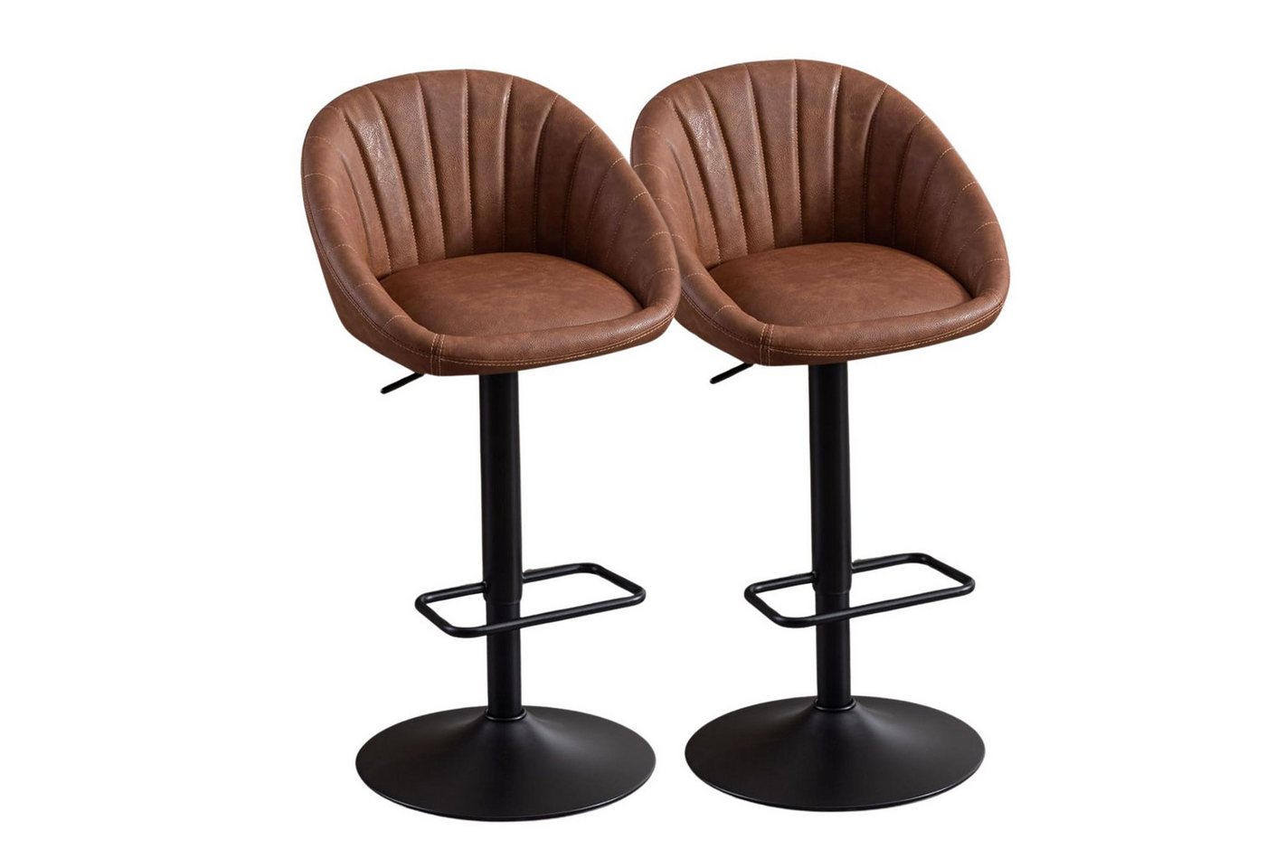 CHAIRUS Barhocker 2er Set, Drehhocker mit Rückenlehne, Küchenhocker, Barstuhl (2 St), Barhocker zum Essen mit Sitzhöhe von 64-86 cm von CHAIRUS
