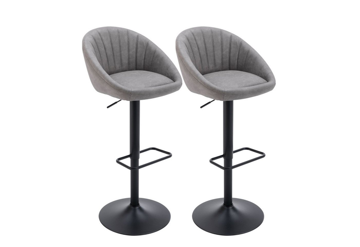 CHAIRUS Barhocker 2er Set, Drehhocker mit Rückenlehne, Küchenhocker, Barstuhl (2 St), Barhocker zum Essen mit Sitzhöhe von 64-86 cm von CHAIRUS