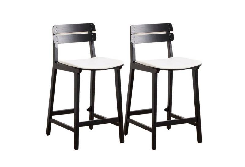 CHAIRUS Barhocker 2er Set Barhocker mit Lehne – PU-Leder, Holzgestell für Küche usw. von CHAIRUS