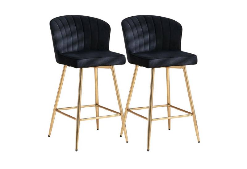 CHAIRUS Barhocker 2er-Set PU-Leder Barhocker mit Metallbeinen von CHAIRUS